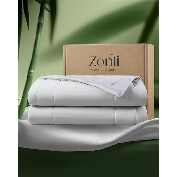 100% Cooling Bamboo Comforter from Viscose, Lightweight All-Season Breathable Bedding Blanket for Hot Sleepers