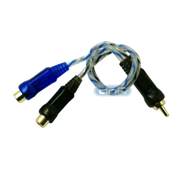 100% Copper RCA Audio Cable "Y" Adapter Splitter 2 Female 1 Male (4Pack)