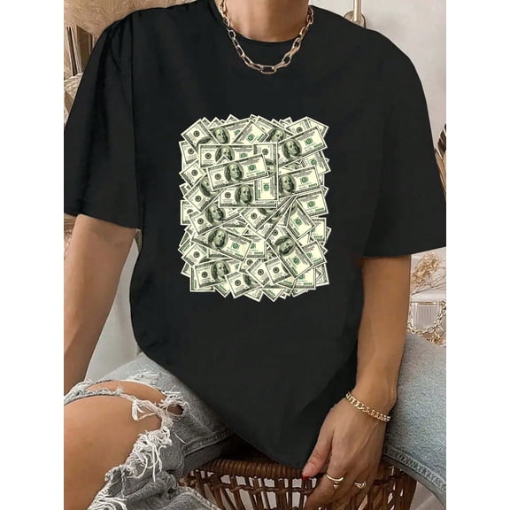 100% Cotton 100 Dollar Bills, Funny Money T-Shirt