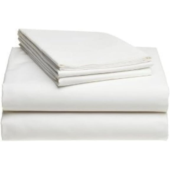 100% Cotton 200 TC 3 PC Twin XL Sheet Set Soft and Comfy - Twin Extra Long, 15" Deep Pocket, 39" x 80" Great for Dorm Room, Hospital and Split King Dual Adjustable Beds (White, Twin XL)