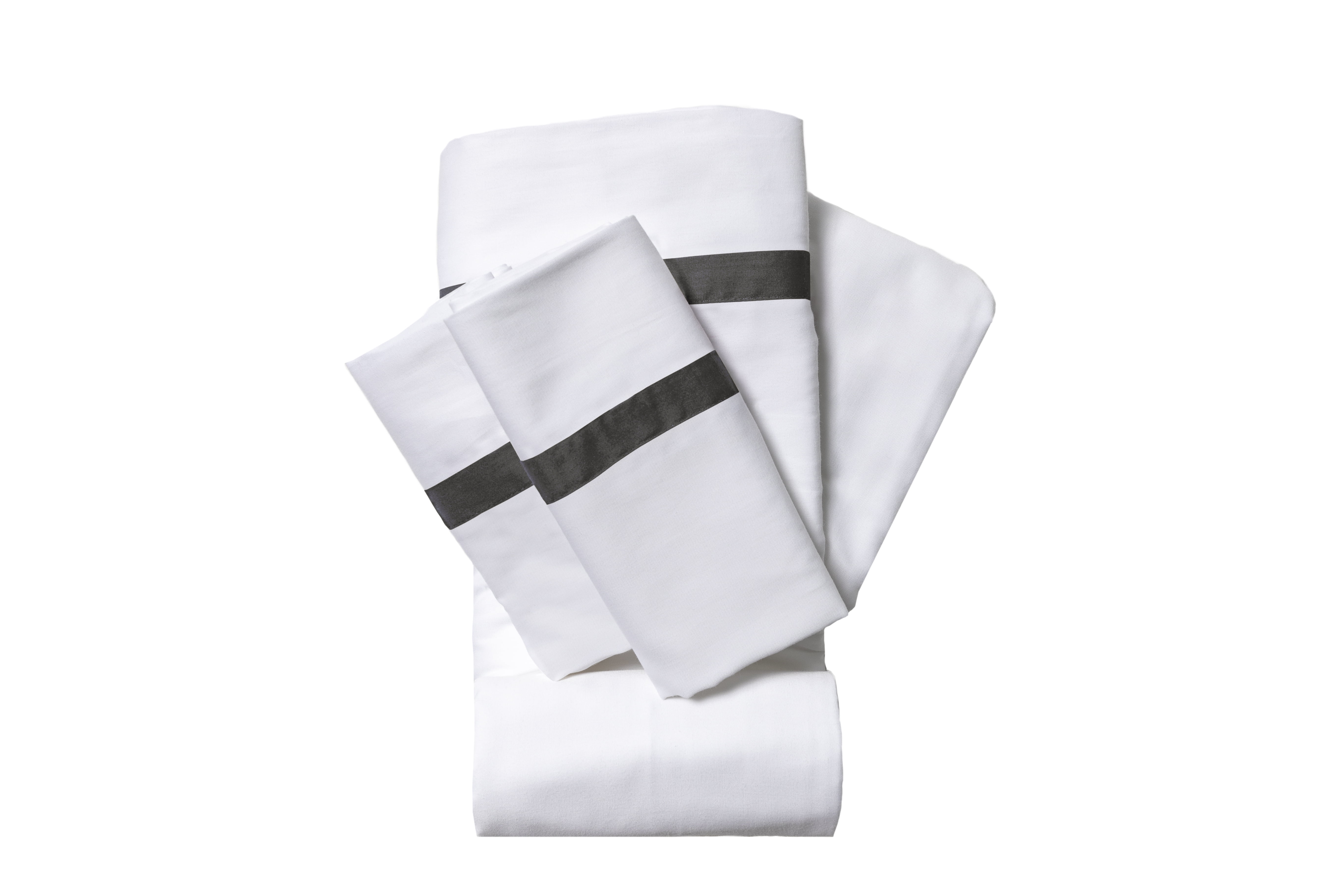 100% Cotton 200 Thread Count Sheet Set, Full, Dark Grey, 4-Pieces