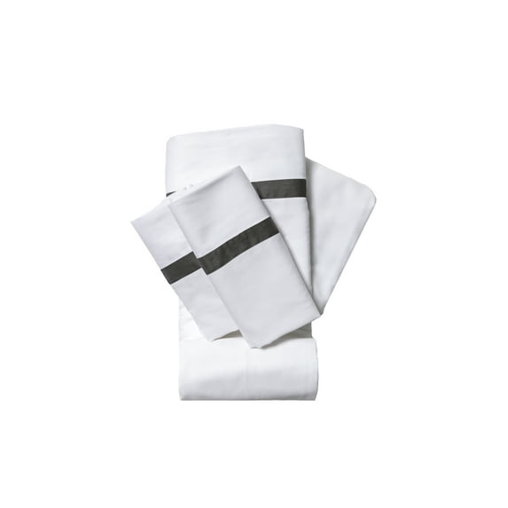 100% Cotton 200 Thread Count Sheet Set, King, Dark Grey, 4-Pieces