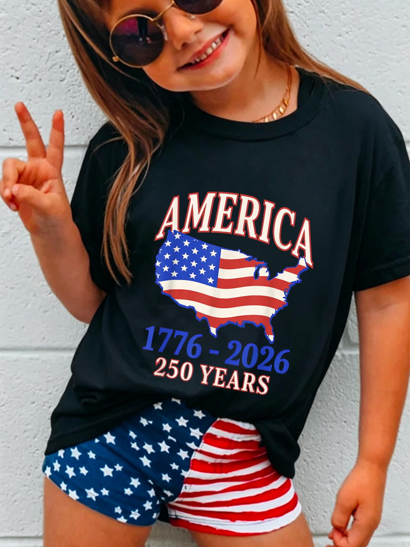 100% Cotton 250 Years America Anniversary 250th Independence Day ...