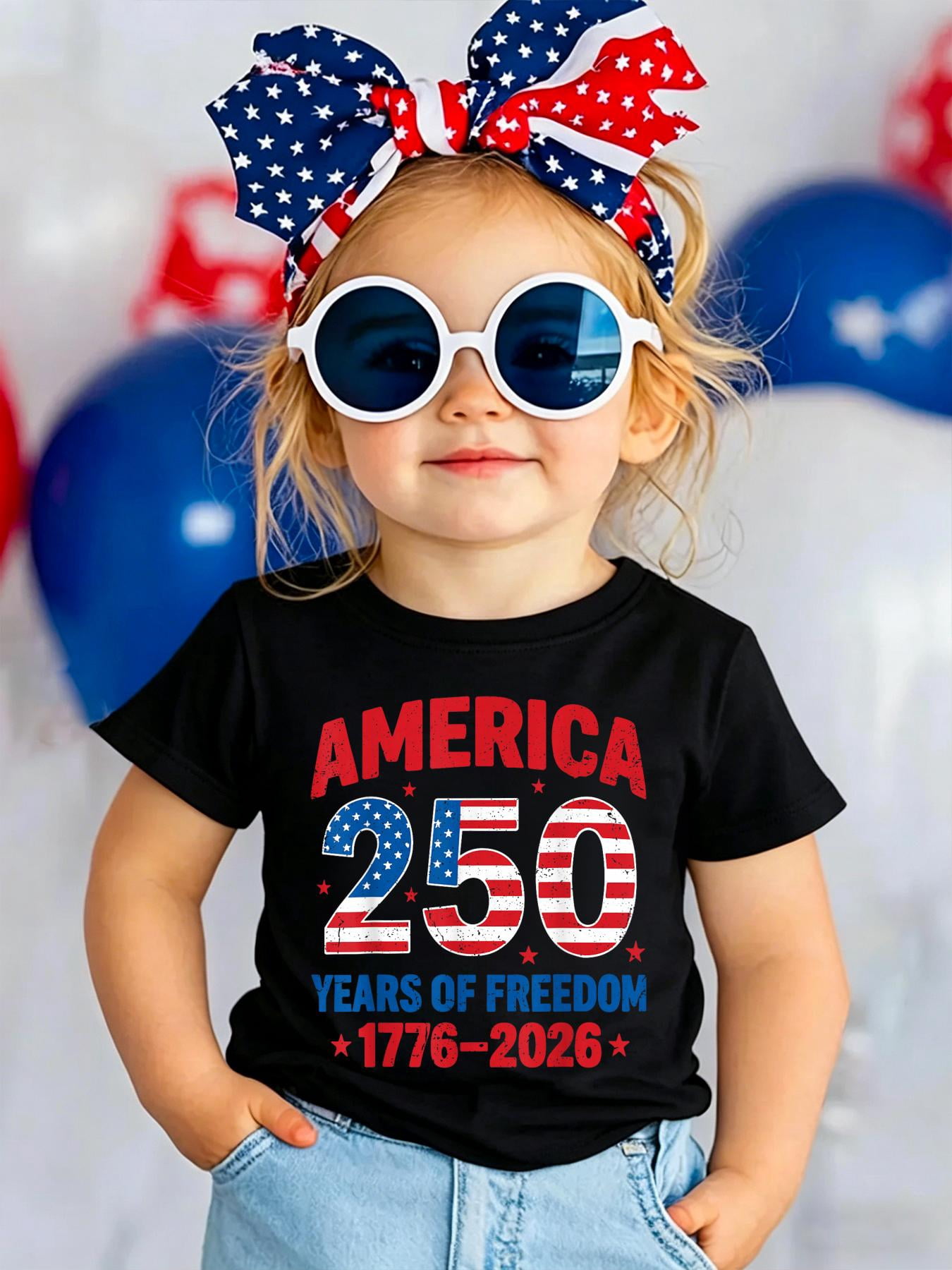 100% Cotton 250 Years of Freedom 250th Anniversary USA Flag 4th of July ...