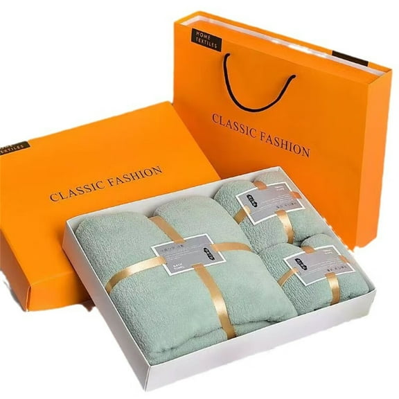 100% Cotton 3 Pack Bath Towel Set, Quick Dry, Super Absorbent, Light Weight, Soft, Geen