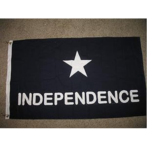 100% Cotton 3x5 Embroidered Captain Scotts Texas Independence Flag 2 Clips