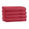 thumbnail image 1 of 100% Cotton 4-Pack Bath Towel Sets - Extra Plush & Absorbent Cherry Red Bath Towels - 54" x 27" (Cherry Red), 1 of 3
