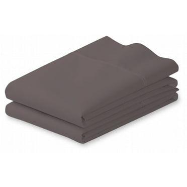 100% Cotton 400 Thread Count 2 PC Pillow Cases (King, Grey)