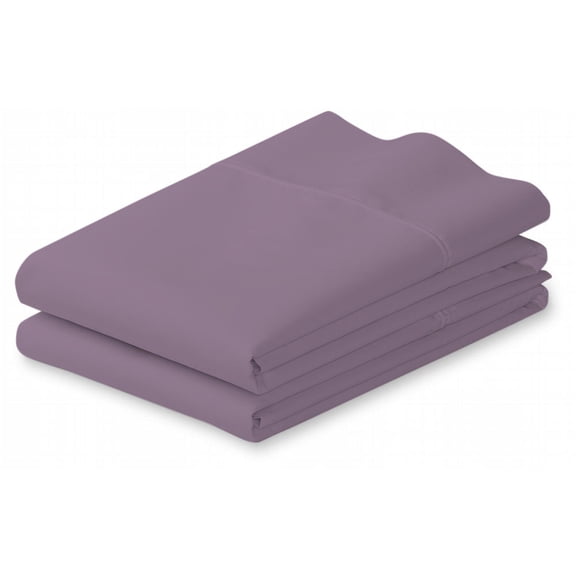 100% Cotton 400 Thread Count 2 PC Pillow Cases (Standard/Queen, Purple)