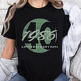 thumbnail image 1 of 100% Cotton 40th Birthday Gift For Men Women 1986 Limited Edition Vintage Style Anniversary Celebration T-Shirt, 1 of 5