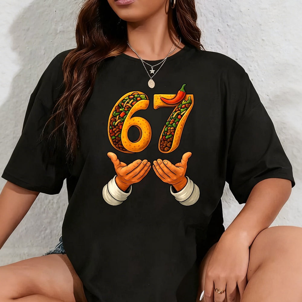 100% Cotton 6 7 Meme Matching Tacos 67 Pajamas Funny Six Seven Memes T ...