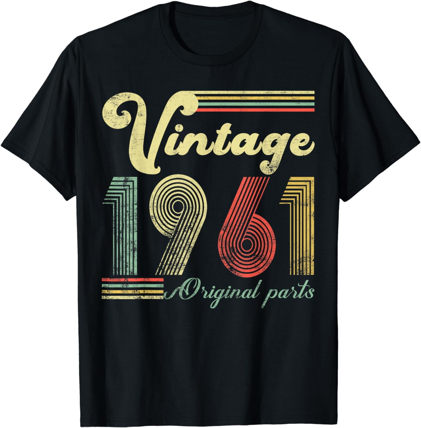 100% Cotton 63 Years Old - Made in 1961 - Vintage 63th Birthday T-Shirt ...