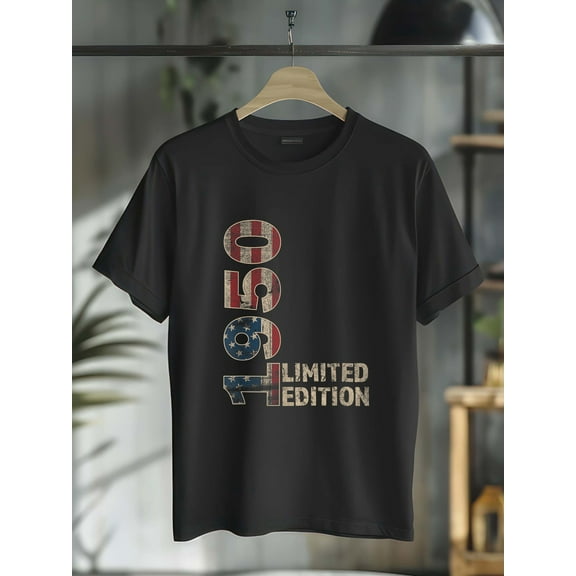 100% Cotton 75th Birthday Gift men Vintage born 1950 turning 75 Year Old T-Shirt