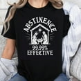 thumbnail image 1 of 100% Cotton Abstinence 99.99 Effective Christmas Nativity Scene T-Shirt Funny Religious Holiday Gift for Men Women Unisex Shirt, 1 of 5