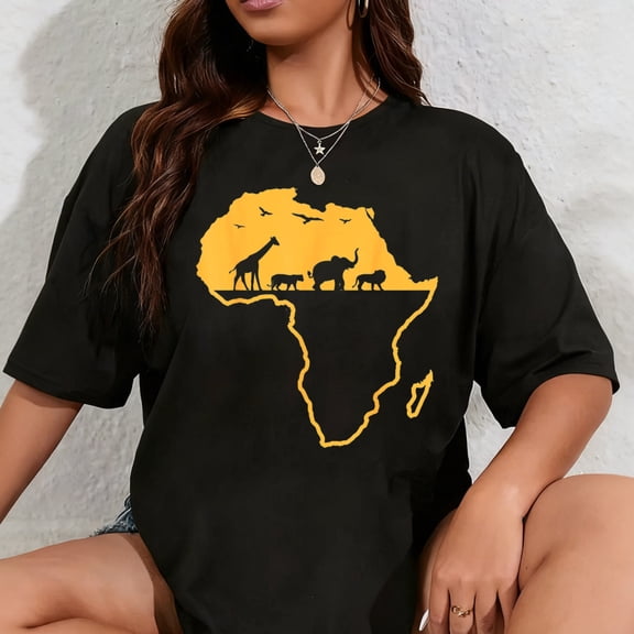 100% Cotton Africa Safari African Wild Animals - Environment National Park T-Shirt