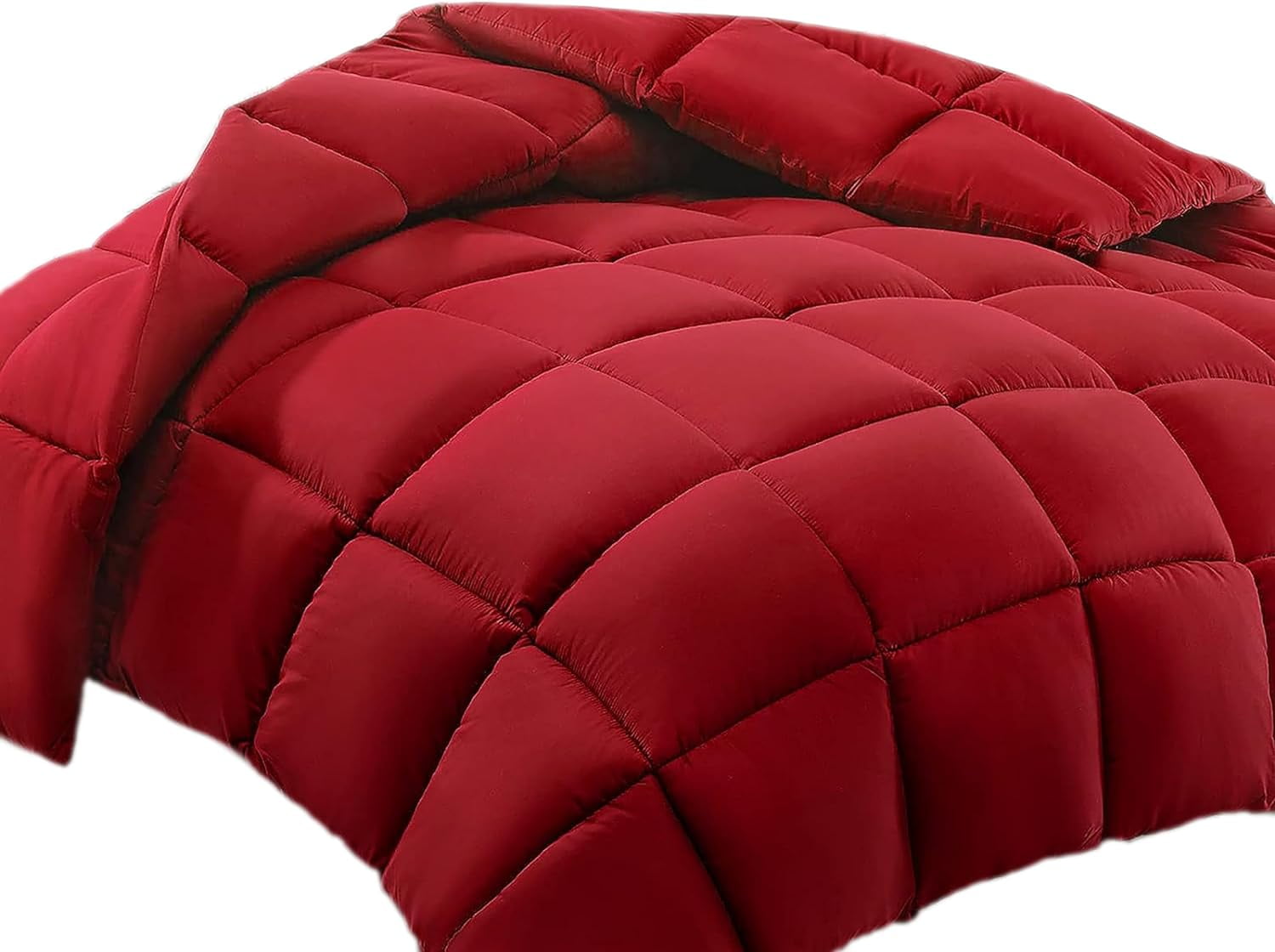 Queen Red Cotton Down Alternative Comforter