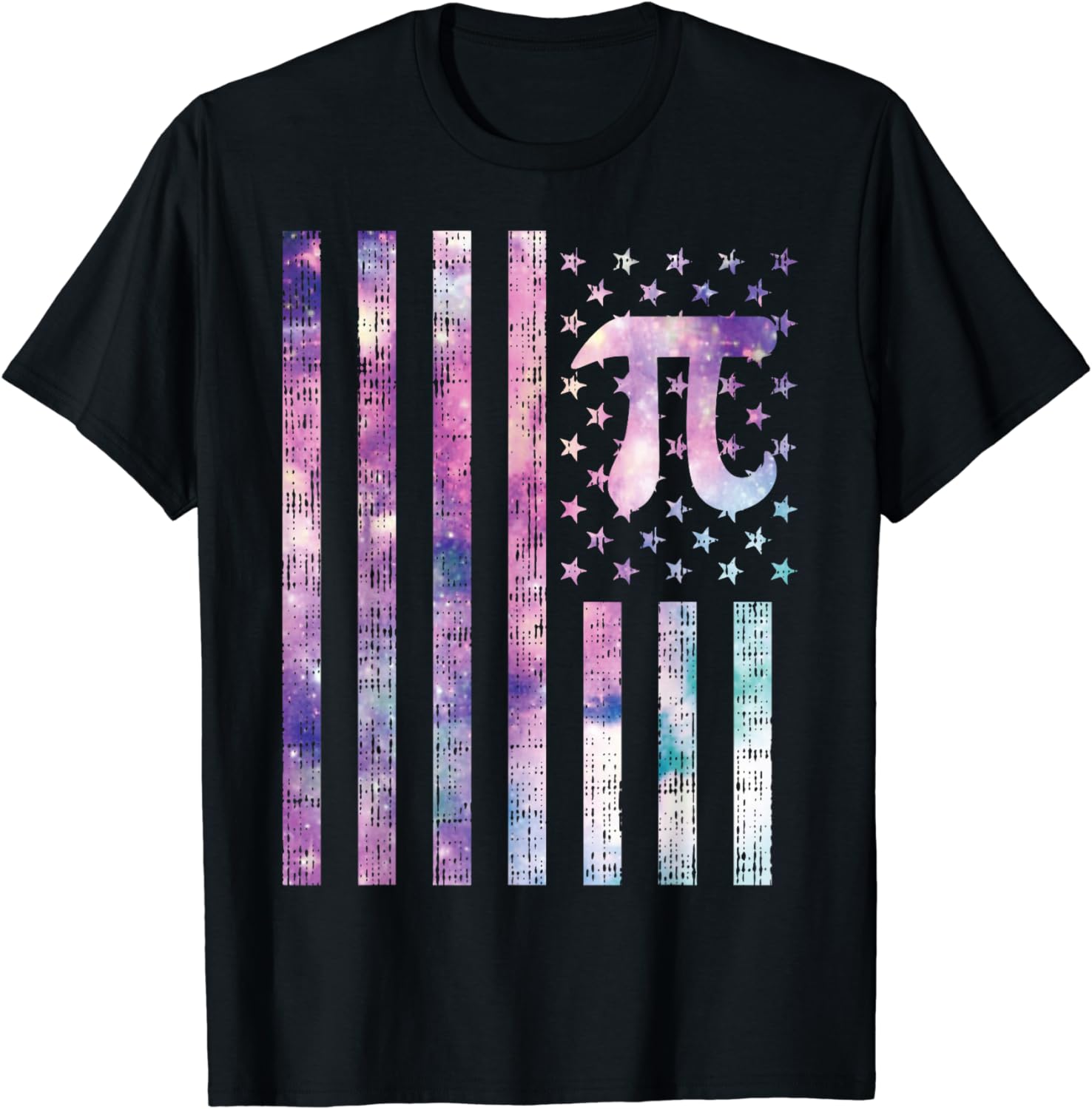 100% Cotton American Pi Flag Day Shirt Galaxy USA Patriotic Math ...