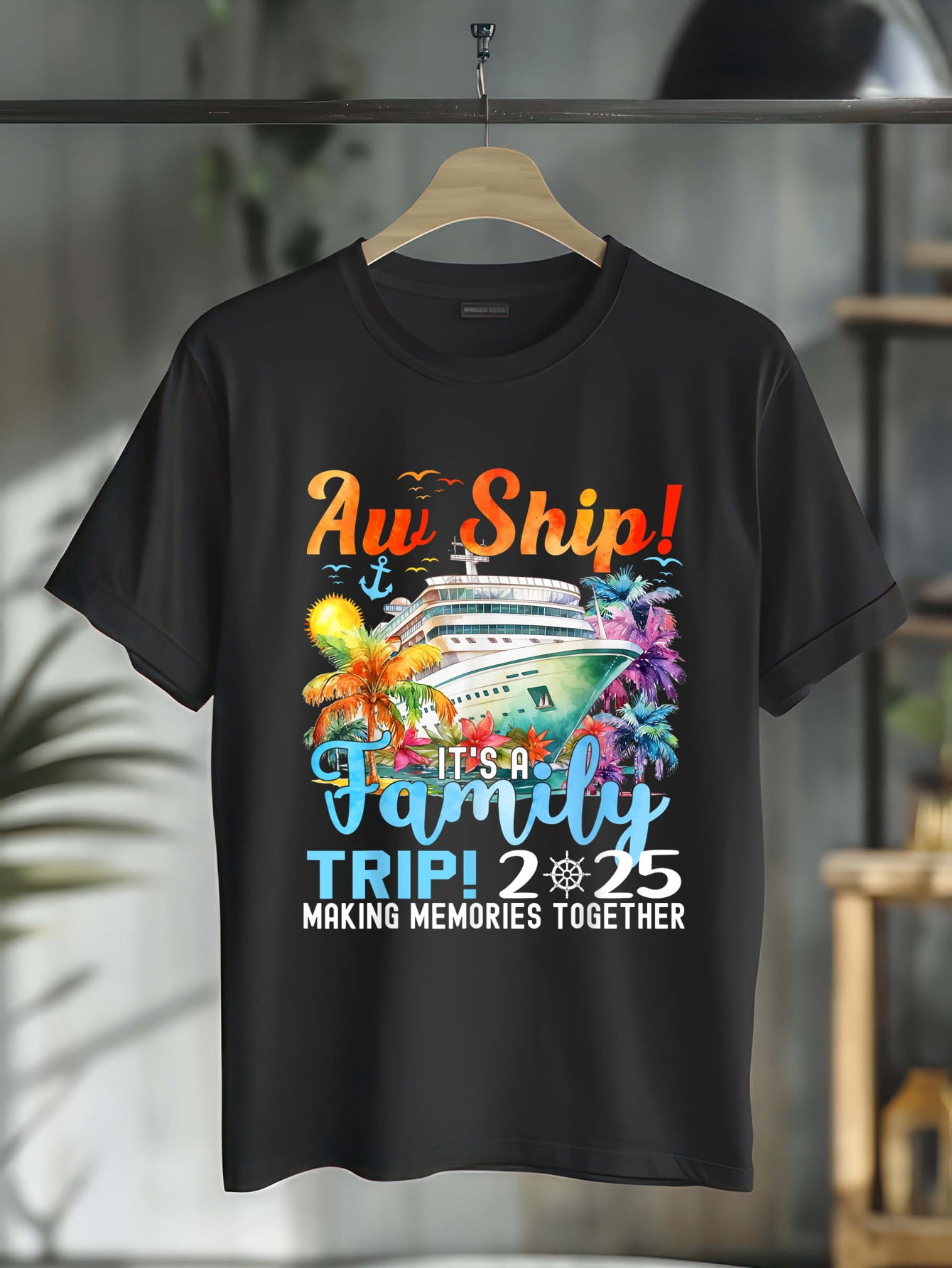 100% Cotton Aw Ship Its A Family Trip 2025 Summer Matching Family ...