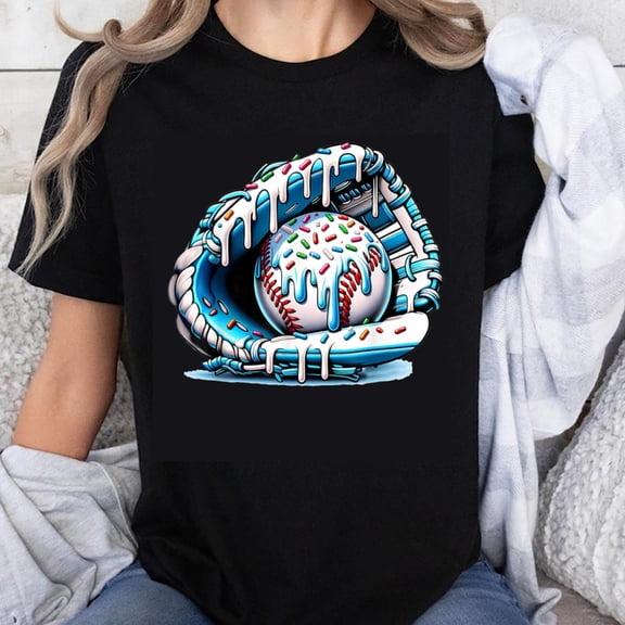 100% Cotton Baseball Glove With Icing And Sprinkles T-Shirt