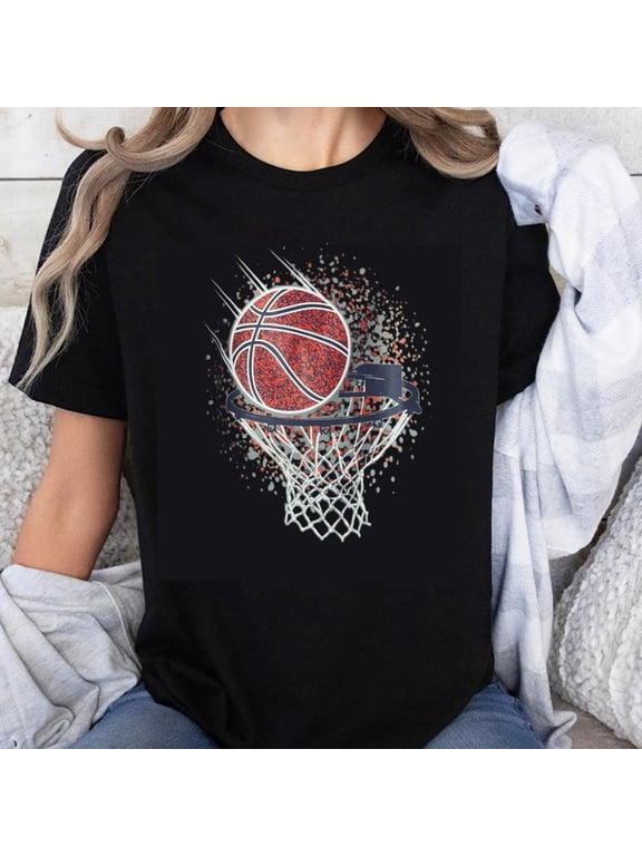 100% Cotton Basketball Dunk Graphic T-Shirt for Women Men Sport Casual Fashion Tee Shirt Athletic Apparel Unisex Top