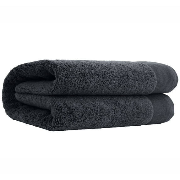 100% Cotton Bath Sheet - Extra Large Size, Very Soft & Fluffy, Quick Dry & Super Absorbent, Charcoal Gray - 33" x 70"
