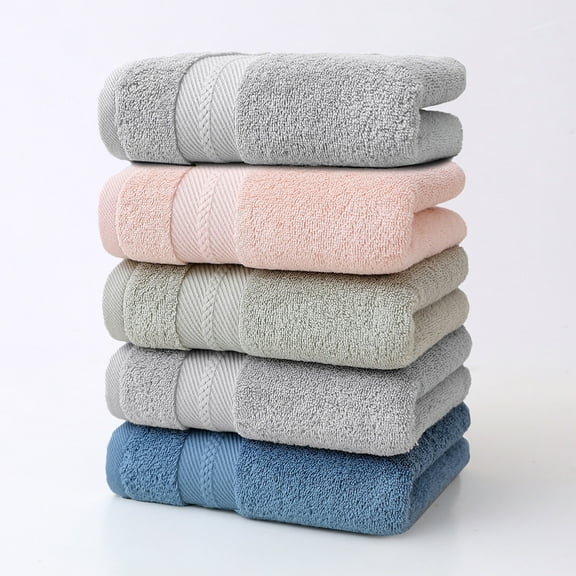 100% Cotton Bath Towels 28x13 – Cotton Terry Pack of 5, Extra Soft, Quick-Dry, Highly Absorbent ,Hotel & Spa Quality | I for Home & Gym