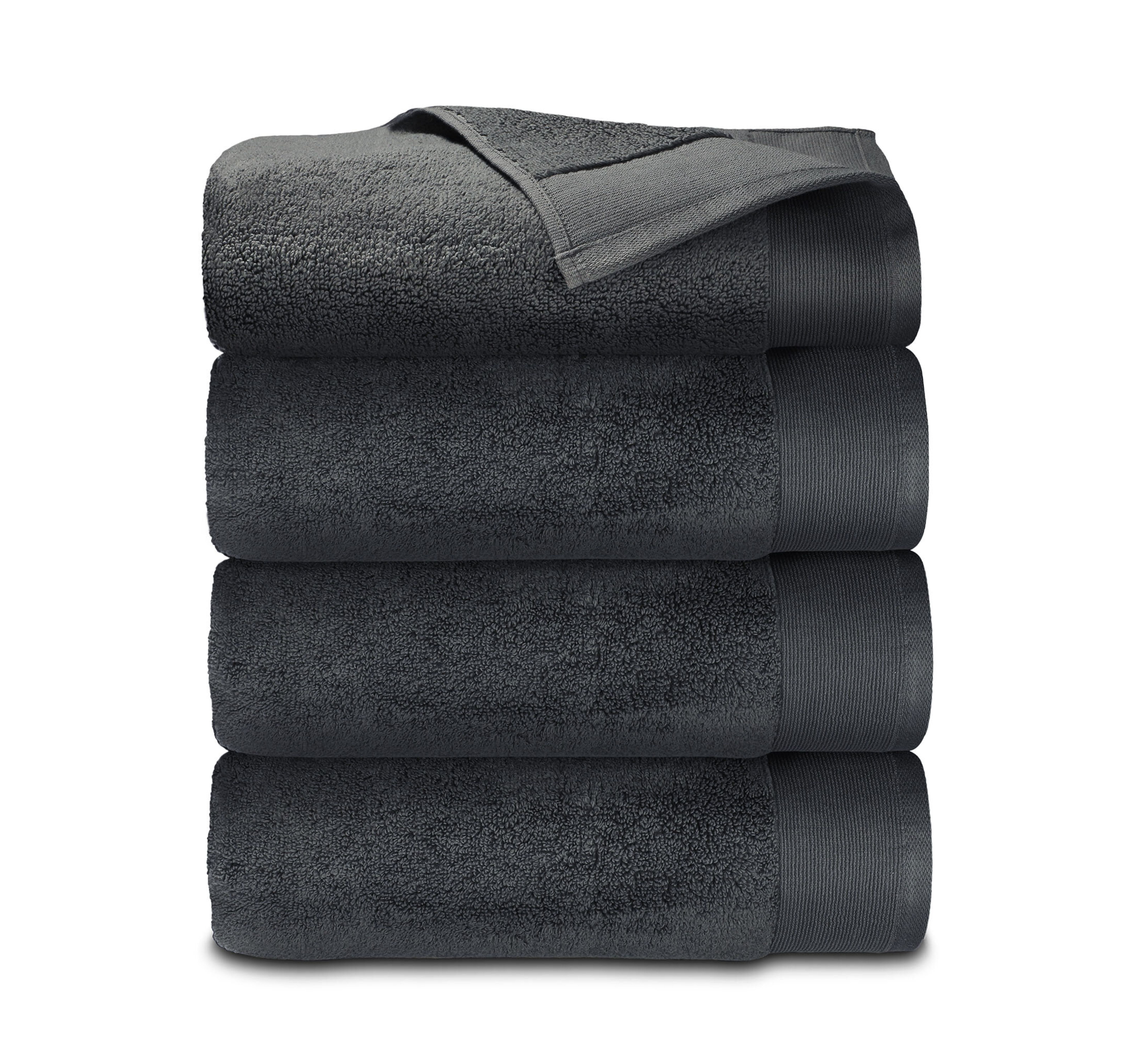 Rock Rivet 4-Pack Large Bath Towels - 400-500 GSM Egyptian Cotton - Hotel Quality Quick Dry - 70x130 Cm-687699