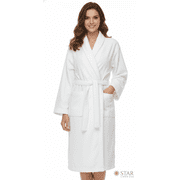 100% Cotton Bathrobe 52 x 70 Bath Robe Plush Velour Shawl Collar Unisex