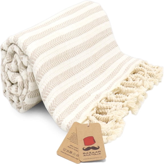 100% Cotton Beach Towel, Quick-Drying & Lightweight, 71"×39", Ideal For Bathroom, Travel, Beach & Camping