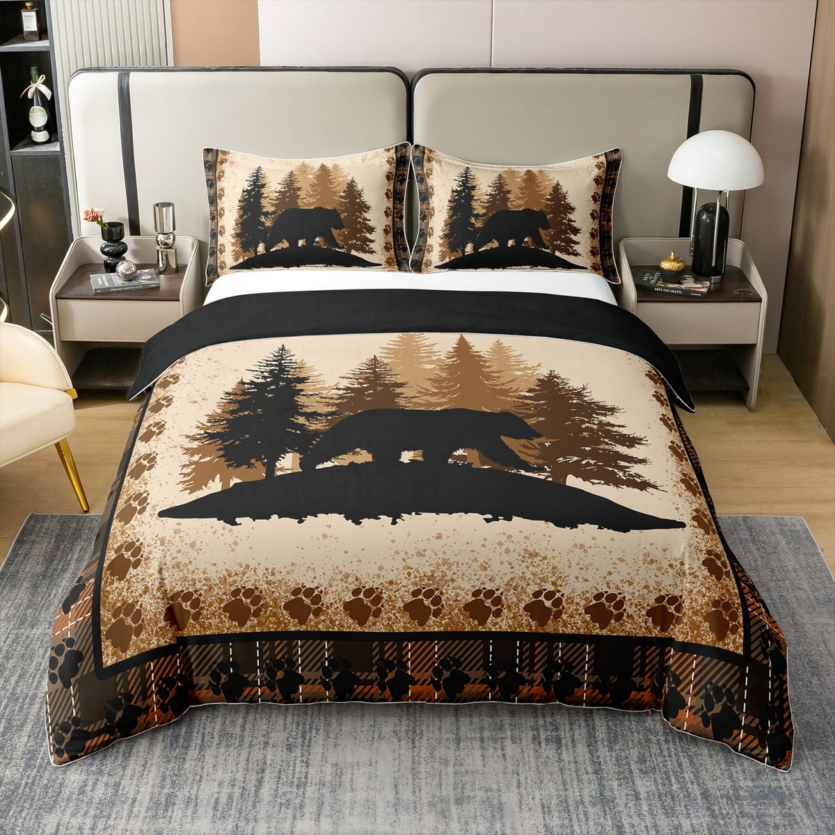 Wilderness Bear Quilted Sofa Cover NCU0NTD1623