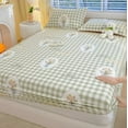 100 Cotton Bed Fitted Sheet with Elastic Rubber and 2pcs Pillowcases