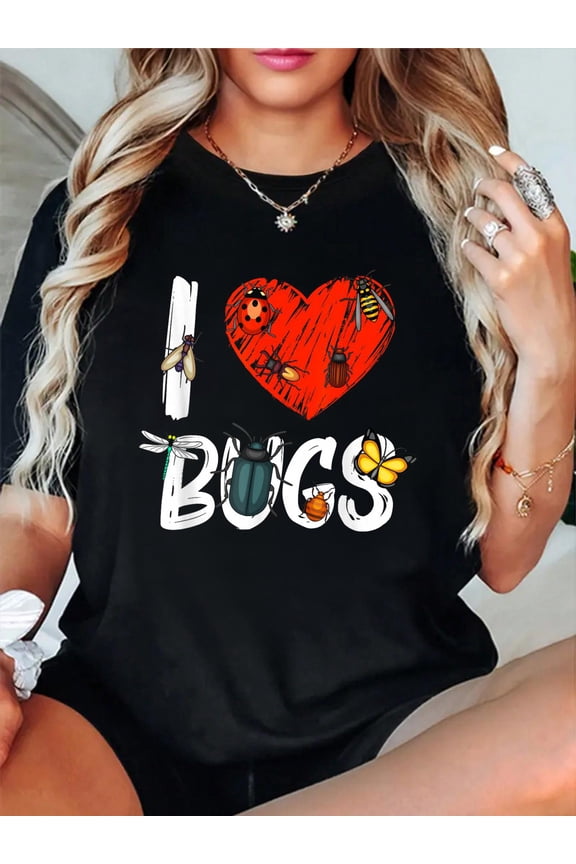 100% Cotton Best Bug Design For Men Women Bug Insect Entomology Lovers T-Shirt Women's Men's Graphic Tee Casual Tops