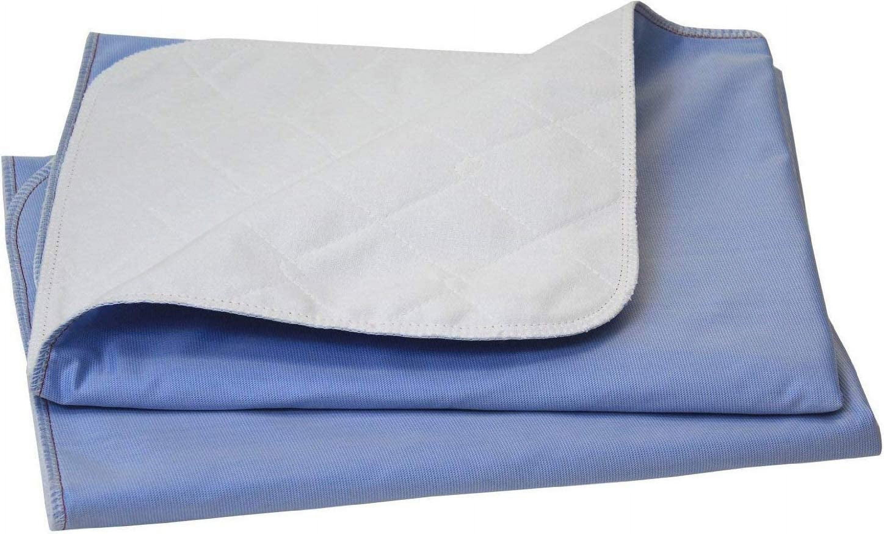 100% Cotton Big Size Washable Bed Pad / XXL Incontinence Underpad - 36 X 72 - Mattress Protector - Blue