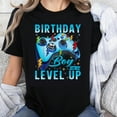 thumbnail image 1 of 100% Cotton Birthday Boy Level Up Gamer Shirt Video Game Controller Design Fun Kids Teen Party T-Shirt For Boys Gamers, 1 of 5