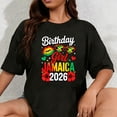 thumbnail image 1 of 100% Cotton Birthday Crew Jamaica 2026 Family Reunion & Girls Trip T-Shirt, 1 of 5