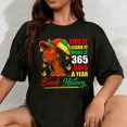 thumbnail image 1 of 100% Cotton Black History Live It Learn It Make It 365 Days A Year Women T-Shirt, 1 of 5