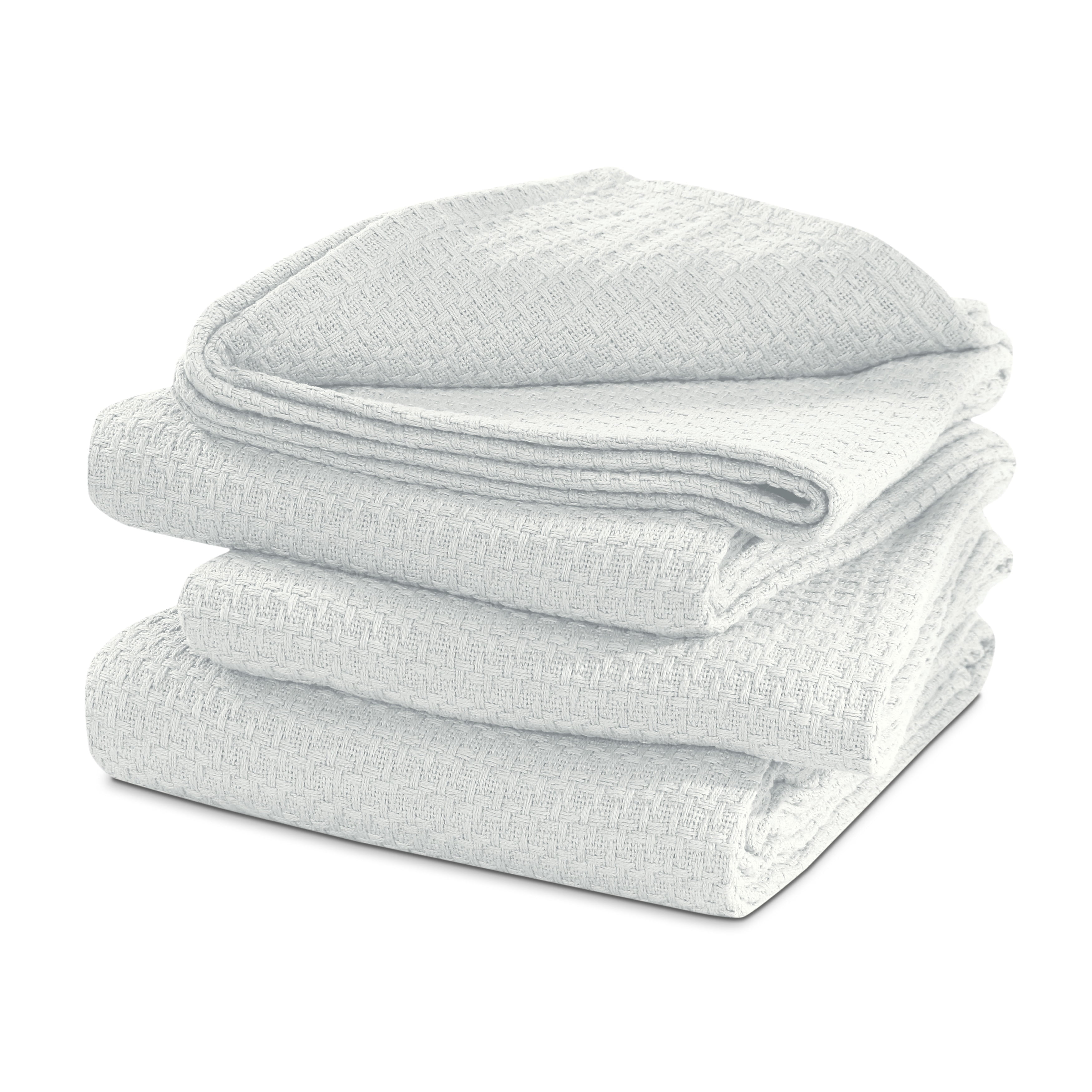 100 Cotton Blanket Basket Weave Stylish Design Soft Cozy Comfortable