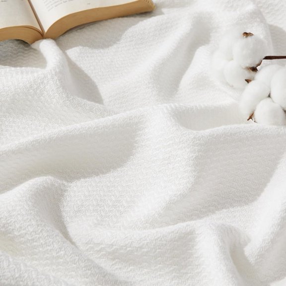 100% Cotton Blanket, Herringbone Weave, King,
