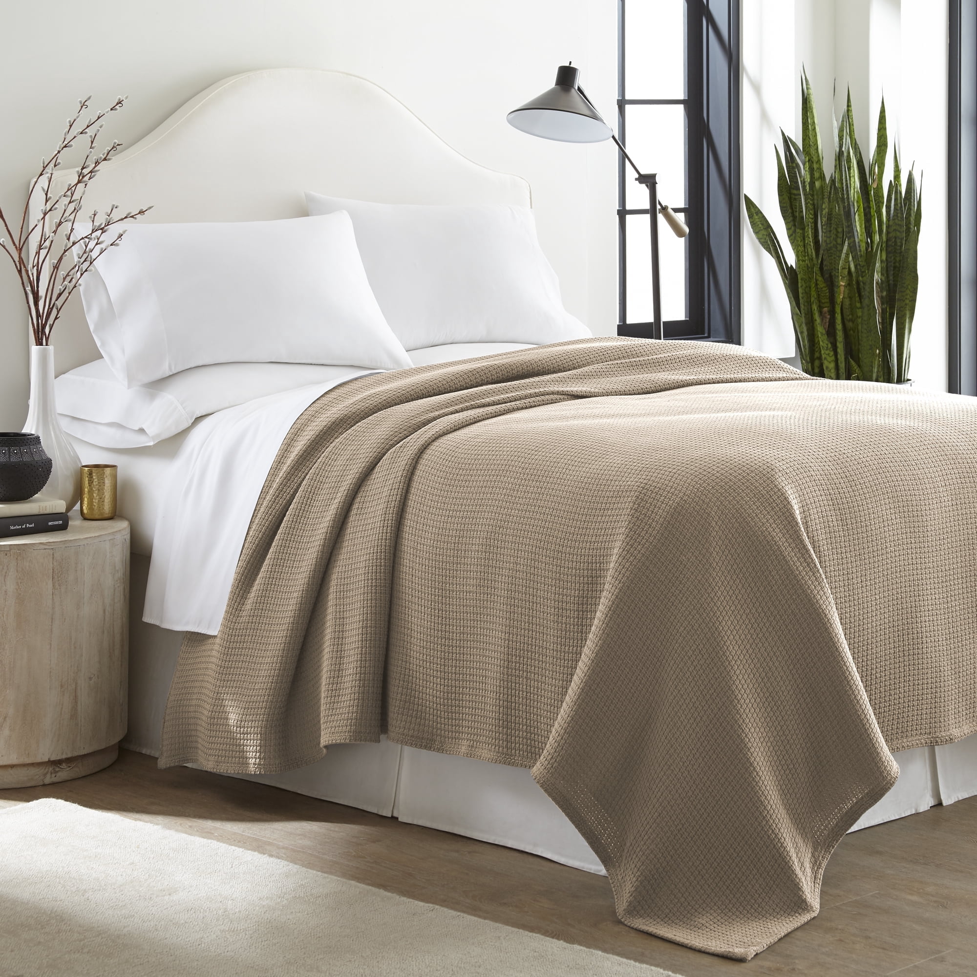 100% Cotton Blanket King Size Taupe Soft Lightweight 108 x 90 inches - Walmart.com