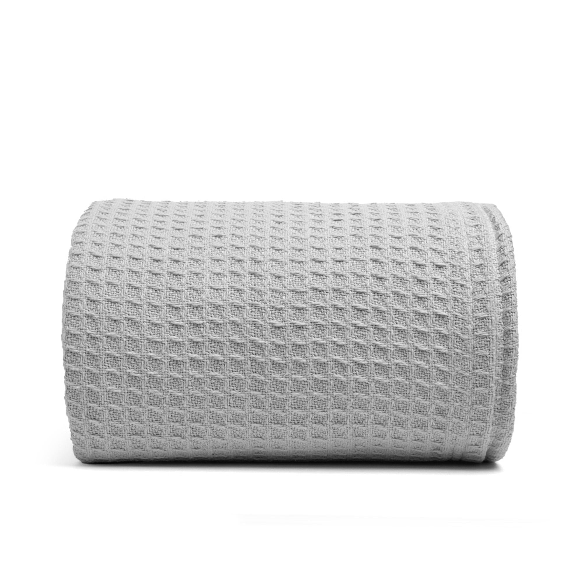 Top Cotton Twin Waffle Throw Blanket for Couch (68" x 92"), 100% Cotton Throw Blankets for Bed, Waffle Blanket for Bed (Scott Grey)
