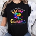 thumbnail image 1 of 100% Cotton Blessed to be Called Mom and Grandma I Rock Them Both Rainbow Flower Heart Design T-Shirt for Women Mother's Day Gift, 1 of 5