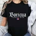 thumbnail image 1 of 100% Cotton Boricua Puerto Rico T-Shirt with Flag Design for Men Women Unisex Black Tee Shirt Proud Puerto Rican Heritage Apparel, 1 of 5