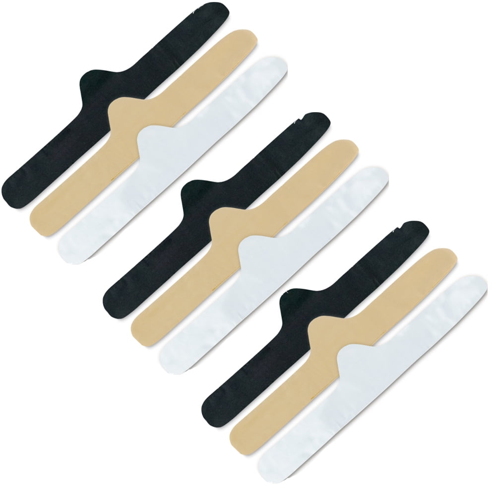 100 Cotton Bra Liner 9Pack, Size Large (3 each Black, White, Beige