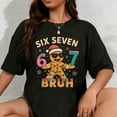 thumbnail image 1 of 100% Cotton Bruh 67 Christmas Six Seven Gingerbreadman Boys 67 Christmas T-Shirt, 1 of 5