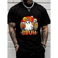 thumbnail image 1 of 100% Cotton Bruh Ghost Halloween Cute Ghost Trick Or Treat Candy T-Shirt Summer Men For Top, 1 of 6