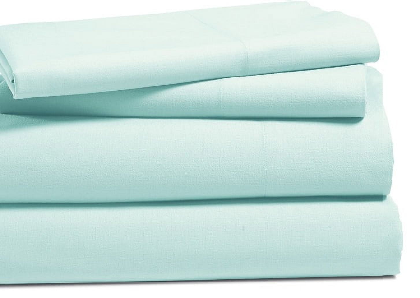 100 Cotton Brushed Percale Soft Peach Finish 4 pc Sheet Set, Queen