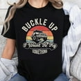 thumbnail image 1 of 100% Cotton Buckle Up I Want To Try Something Jeep Vintage Sunset Graphic T-Shirt, 1 of 5