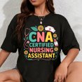 thumbnail image 1 of 100% Cotton CNA Certified Nursing Assistant Floral Nurse Life Healthcare T-Shirt, 1 of 5