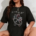 thumbnail image 1 of 100% Cotton CVICU Cardiac Nurse Anatomy Cardiology Human Heart Flow T-Shirt, 1 of 5