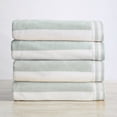 thumbnail image 1 of 100% Cotton Cabana Stripe Oversized 4 Pack Beach & Pool Towel (4 Pack- 35" x 70", Light Blue), 1 of 6